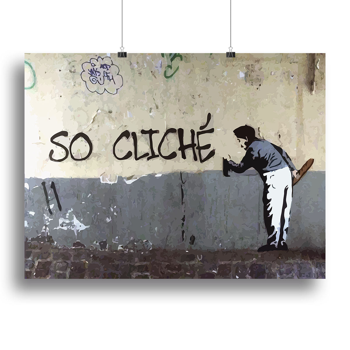 Banksy So Cliche Canvas Print or Poster - Canvas Art Rocks - 2