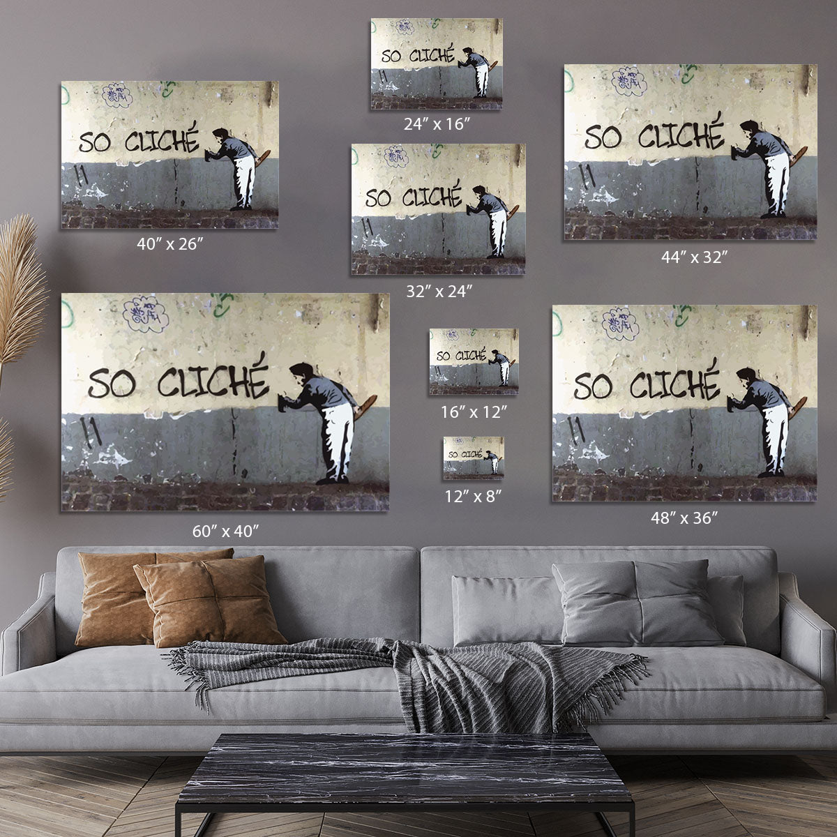 Banksy So Cliche Canvas Print or Poster - Canvas Art Rocks - 7