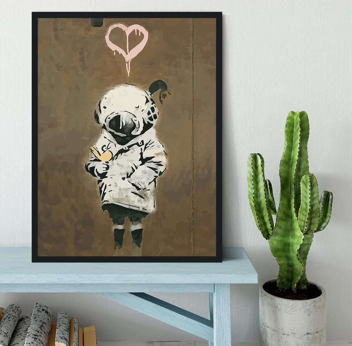 Banksy Space Girl And Bird Framed Print - Canvas Art Rocks - 2