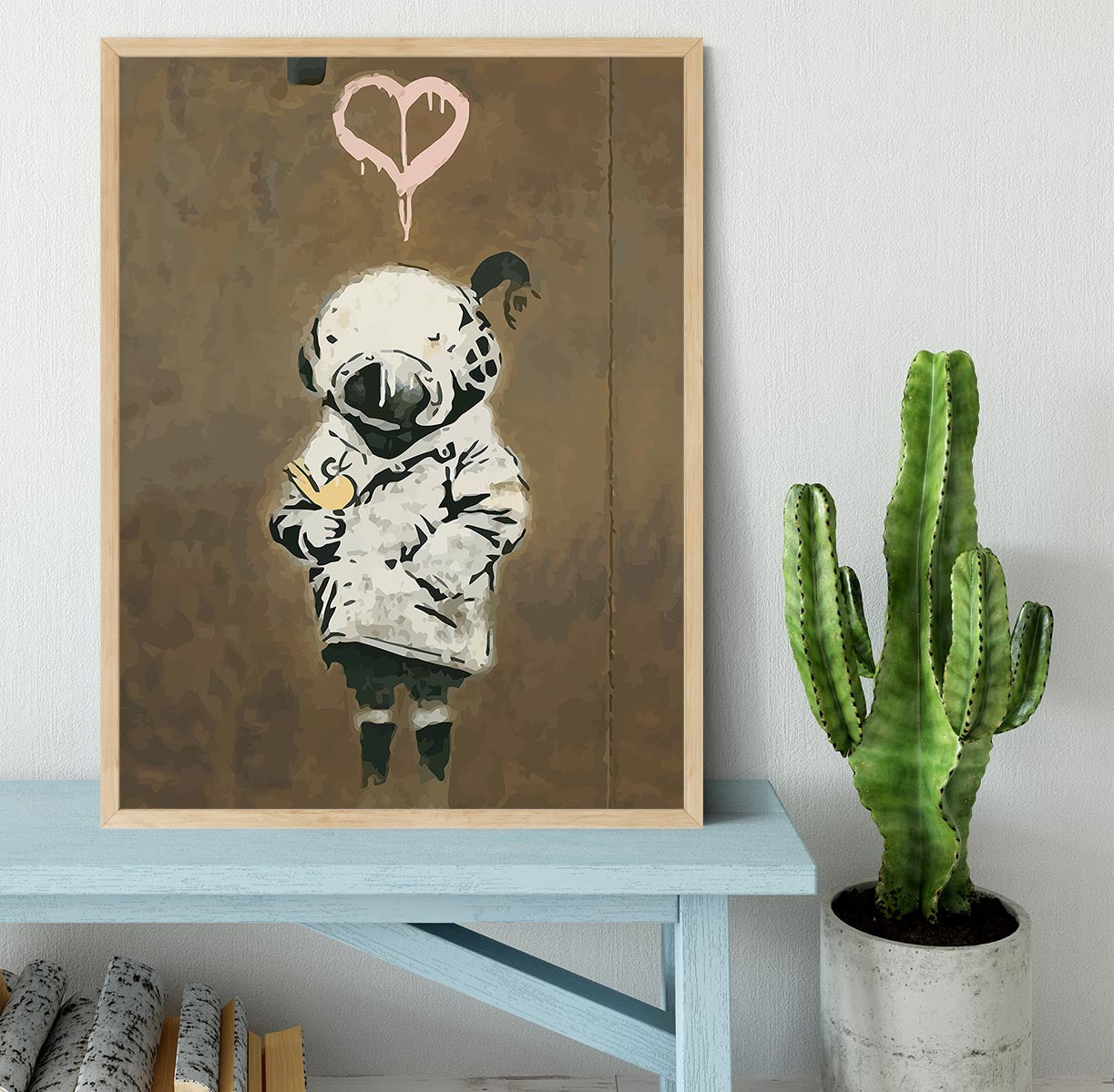 Banksy Space Girl And Bird Framed Print - Canvas Art Rocks - 4