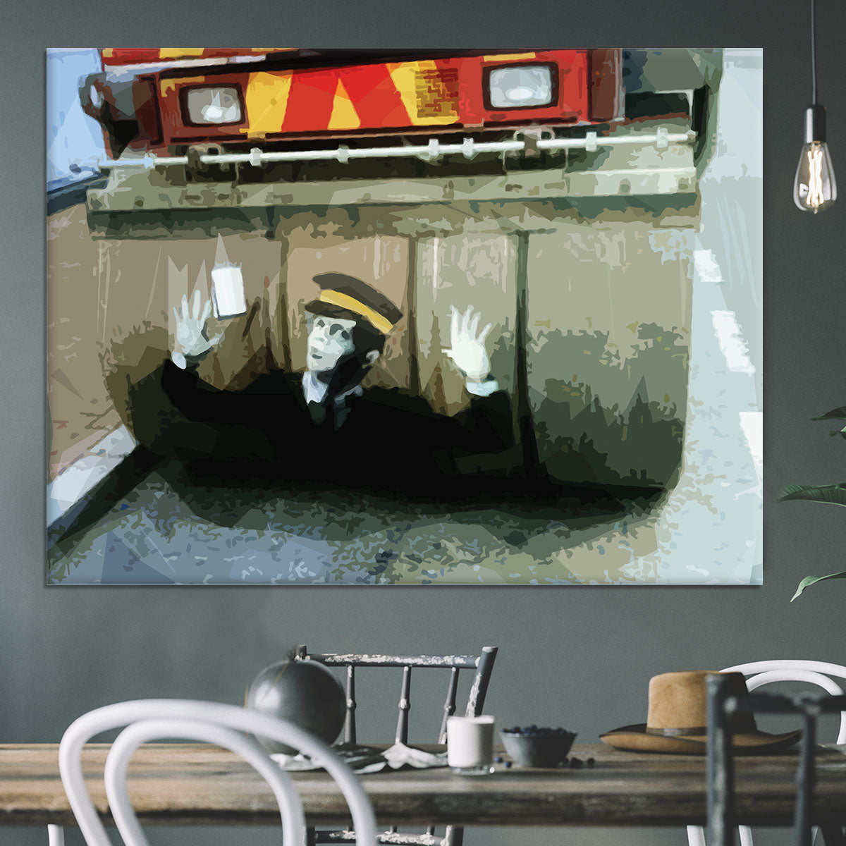 Banksy Steamroller Traffic Warden London Canvas Print or Poster - Canvas Art Rocks - 3