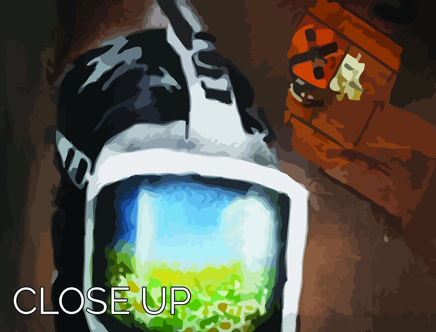 Banksy Sunflower Field Gas Mask 3 Split Panel Canvas Print - Canvas Art Rocks - 3