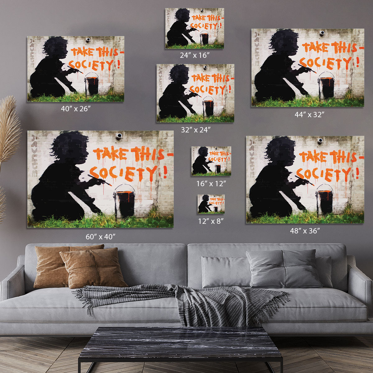 Banksy Take This Society Canvas Print or Poster - Canvas Art Rocks - 7
