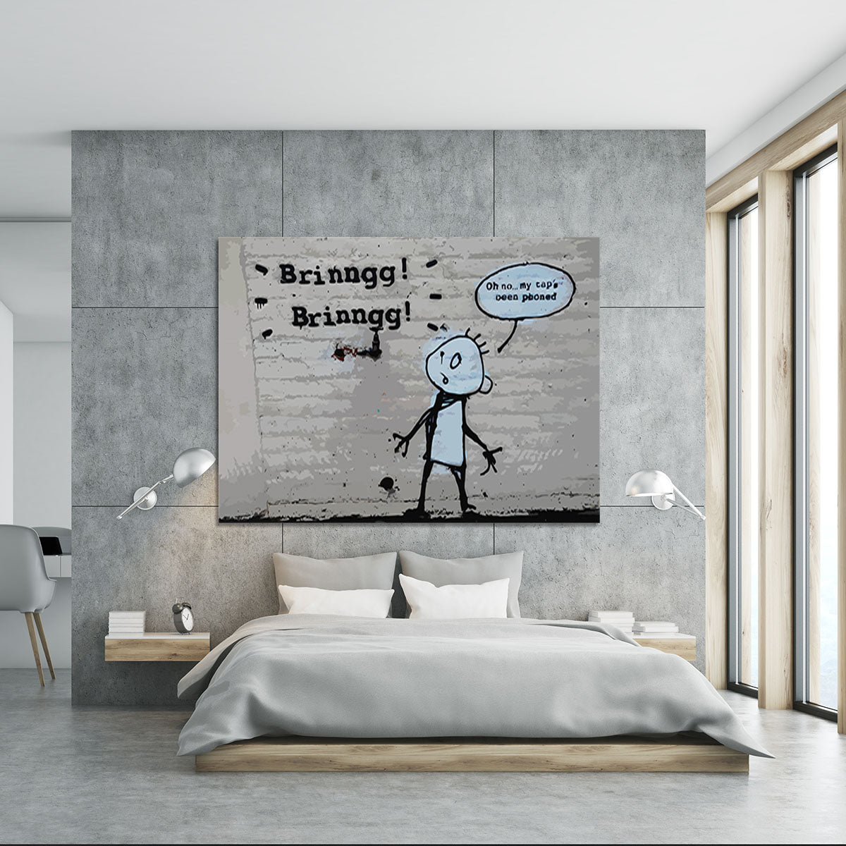 Banksy Tap Phoned Canvas Print or Poster - Canvas Art Rocks - 5