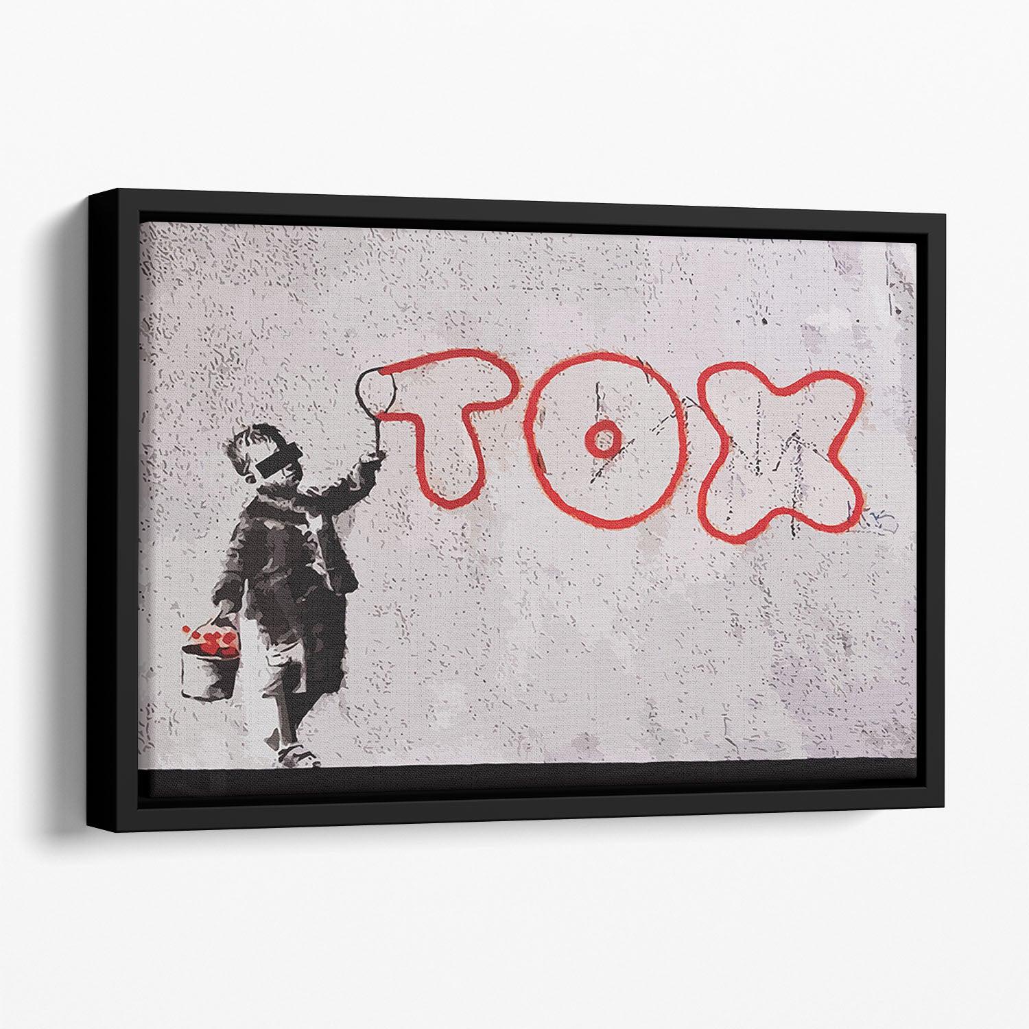 Banksy Tax Floating Framed Canvas - Canvas Art Rocks - 1