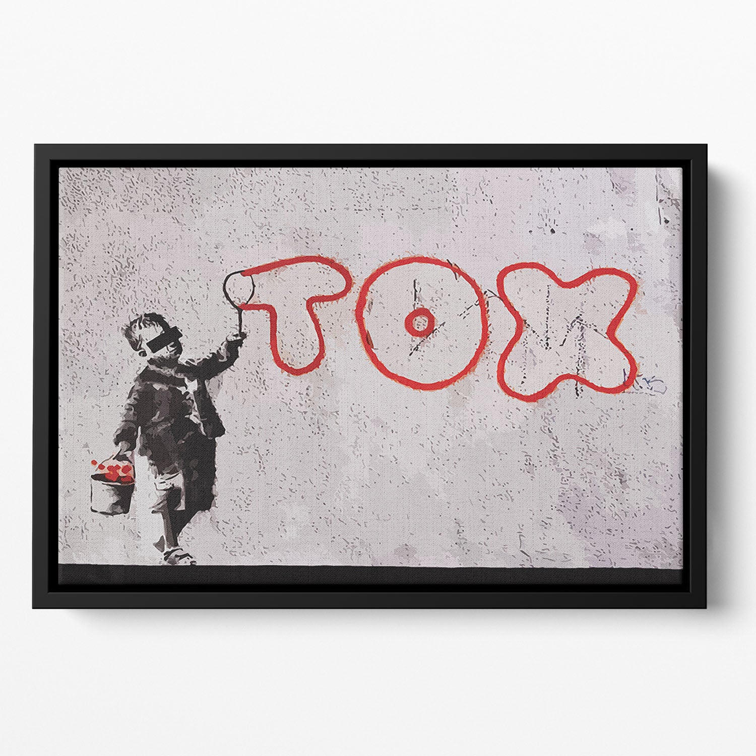 Banksy Tax Floating Framed Canvas - Canvas Art Rocks - 2