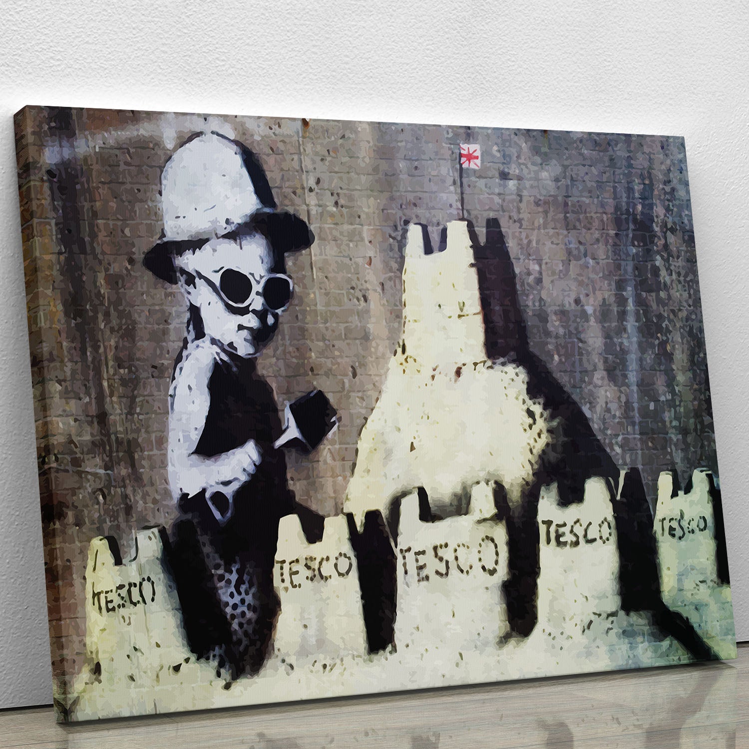 Banksy Tesco Sandcastle Canvas Print or Poster - Canvas Art Rocks - 1