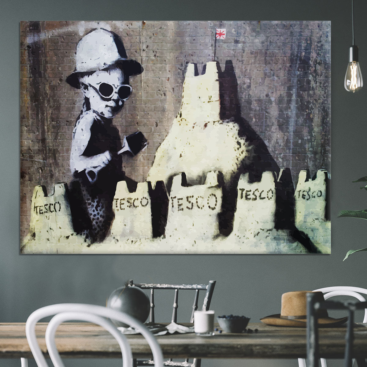 Banksy Tesco Sandcastle Canvas Print or Poster Canvas Art Rocks