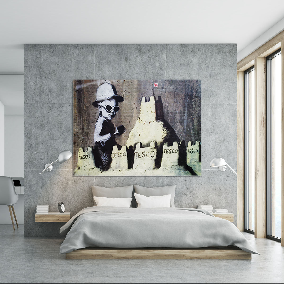 Banksy Tesco Sandcastle Canvas Print or Poster - Canvas Art Rocks - 5