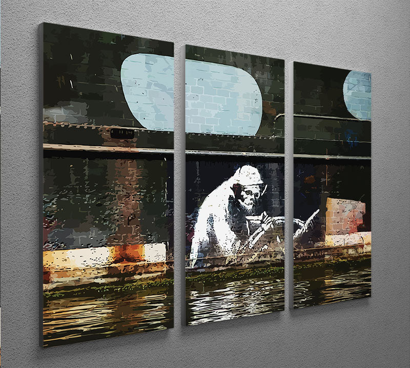 Banksy The Grim Reaper Bristol 3 Split Panel Canvas Print - Canvas Art Rocks - 2