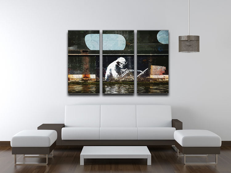 Banksy The Grim Reaper Bristol 3 Split Panel Canvas Print - Canvas Art Rocks - 3
