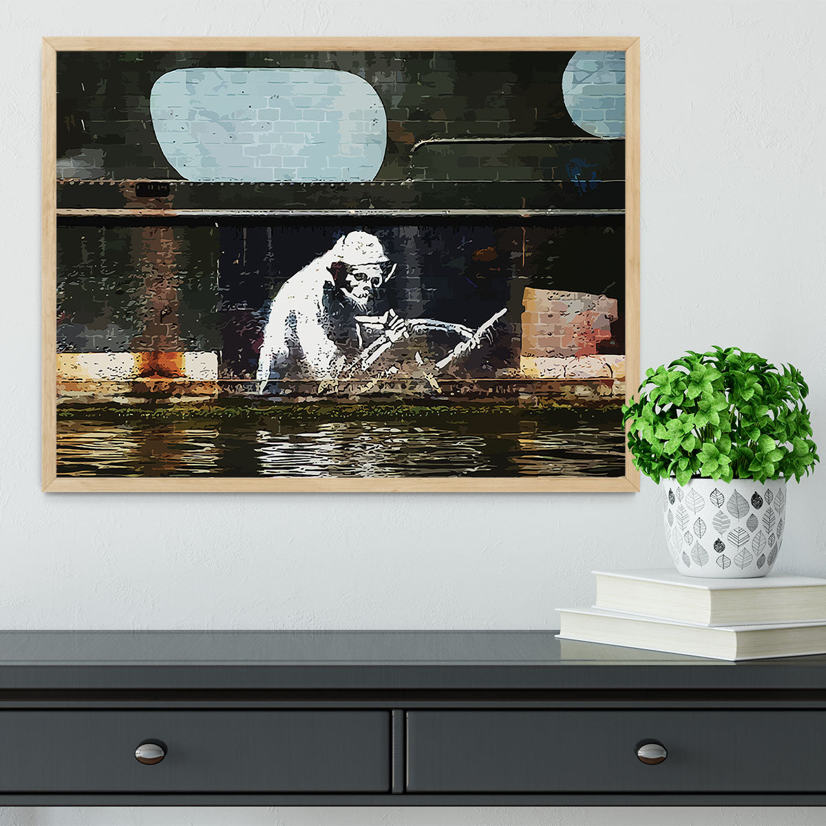 Banksy The Grim Reaper Bristol Framed Print - Canvas Art Rocks - 4