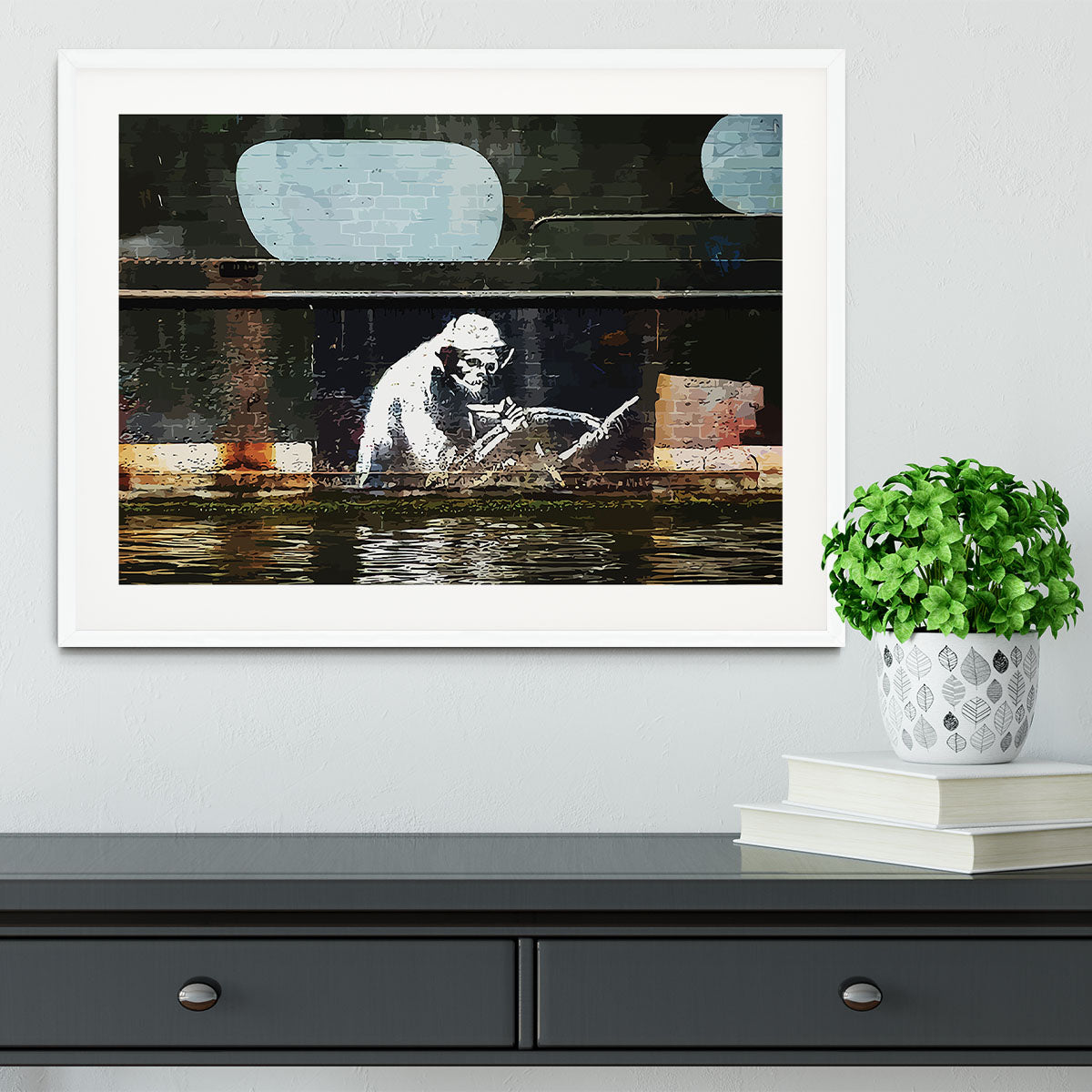 Banksy The Grim Reaper Bristol Framed Print - Canvas Art Rocks - 5