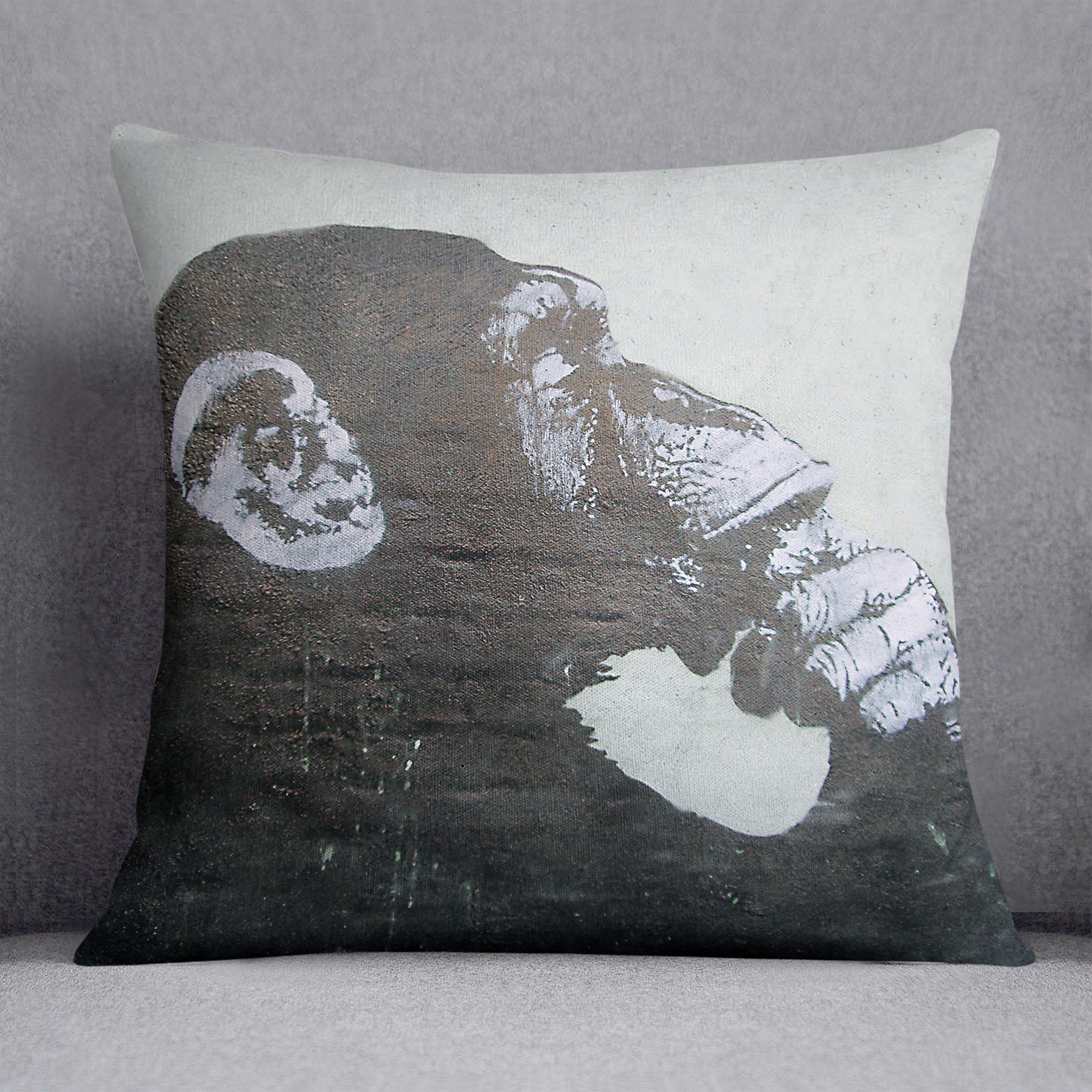 Banksy The Thinker Monkey Cushion