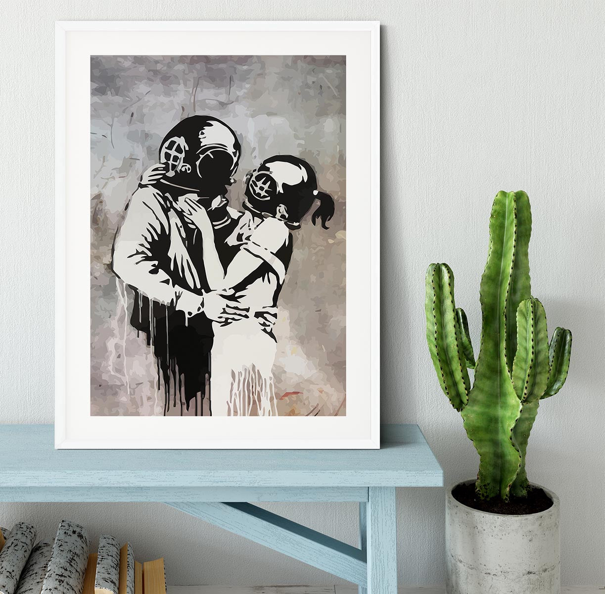 Banksy Think Tank Framed Print - Canvas Art Rocks - 5