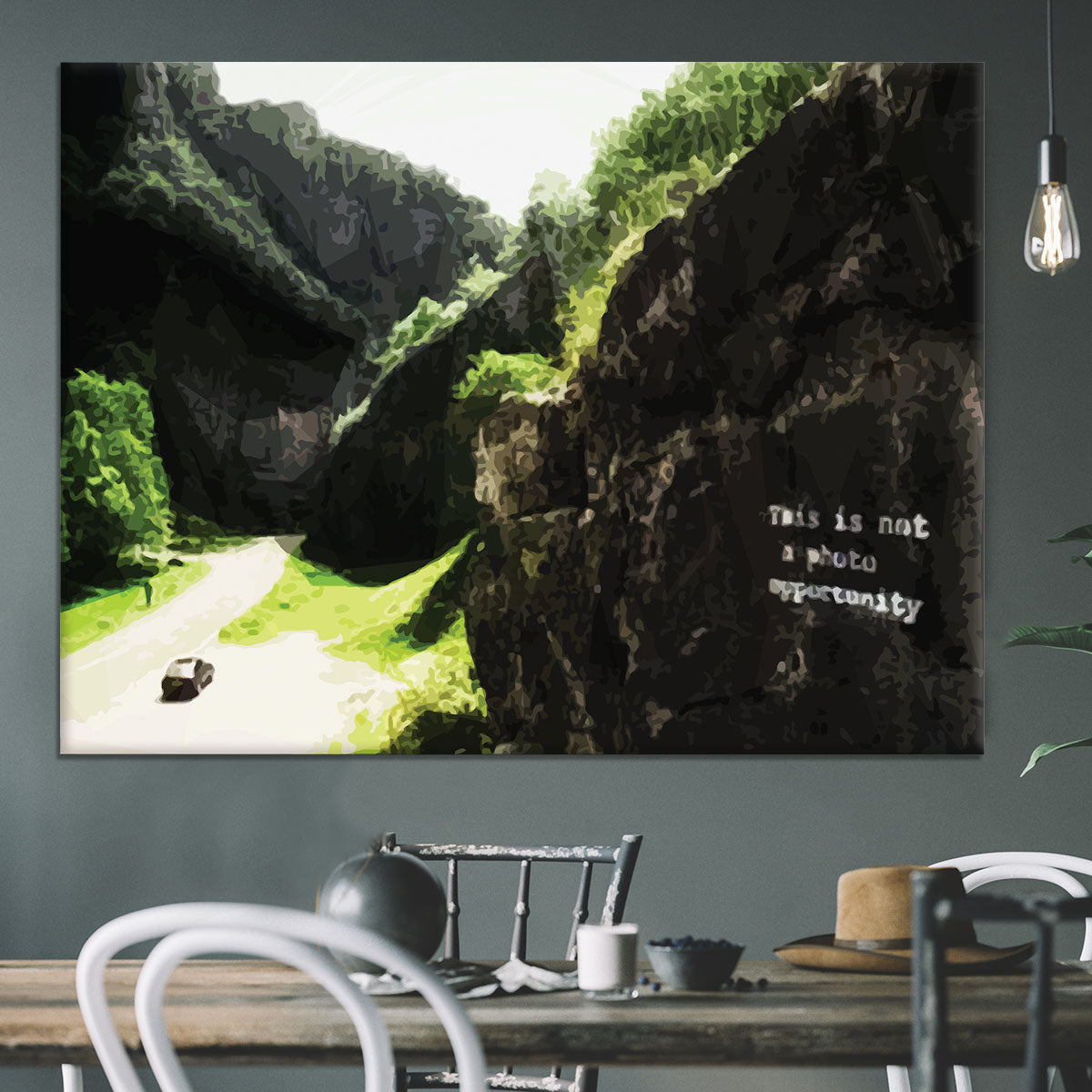 Banksy This is not a Photo Opportunity Cheddar Gorge Somerset Canvas Print or Poster - Canvas Art Rocks - 3