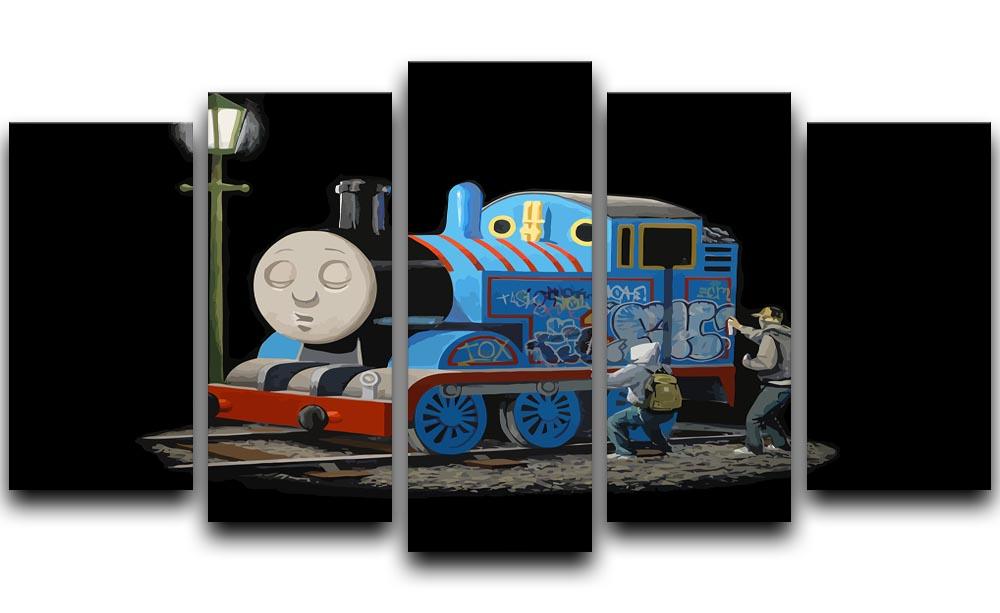 Banksy Thomas the Tank Engine 5 Split Panel Canvas  - Canvas Art Rocks - 1