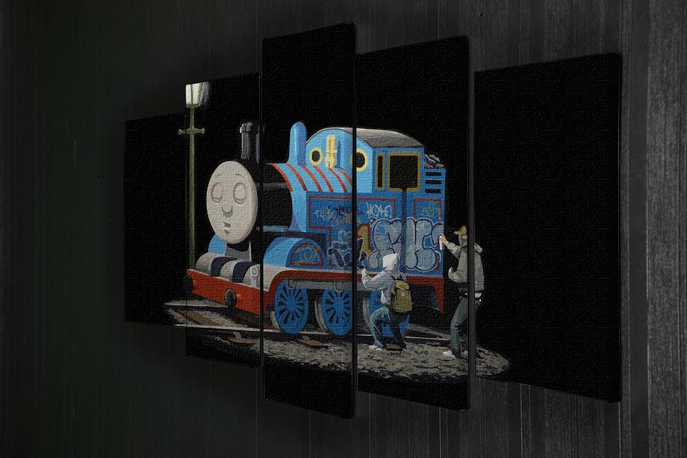 Banksy Thomas the Tank Engine 5 Split Panel Canvas - Canvas Art Rocks - 2