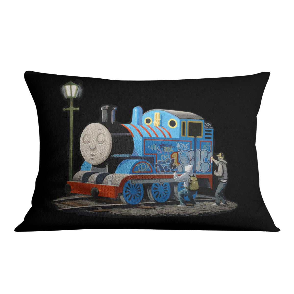 Banksy Thomas the Tank Engine Cushion