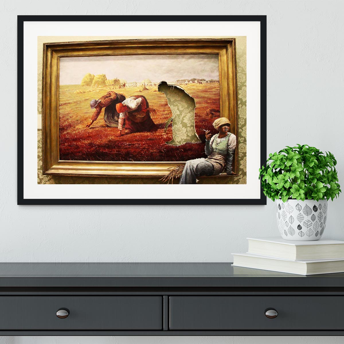 Banksy Time Out Framed Print - Canvas Art Rocks - 1