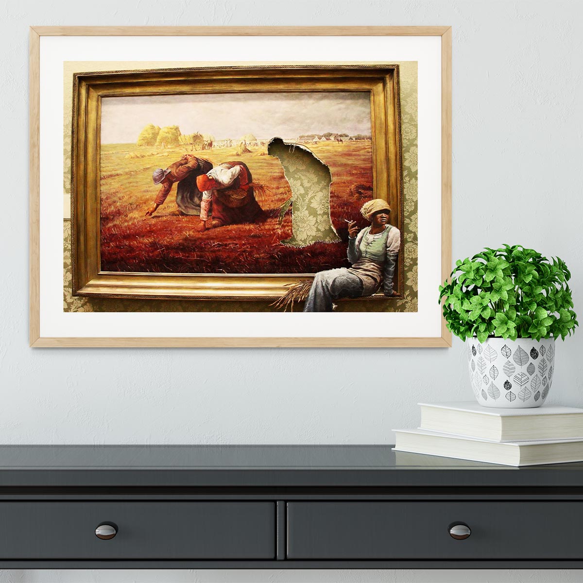 Banksy Time Out Framed Print - Canvas Art Rocks - 3