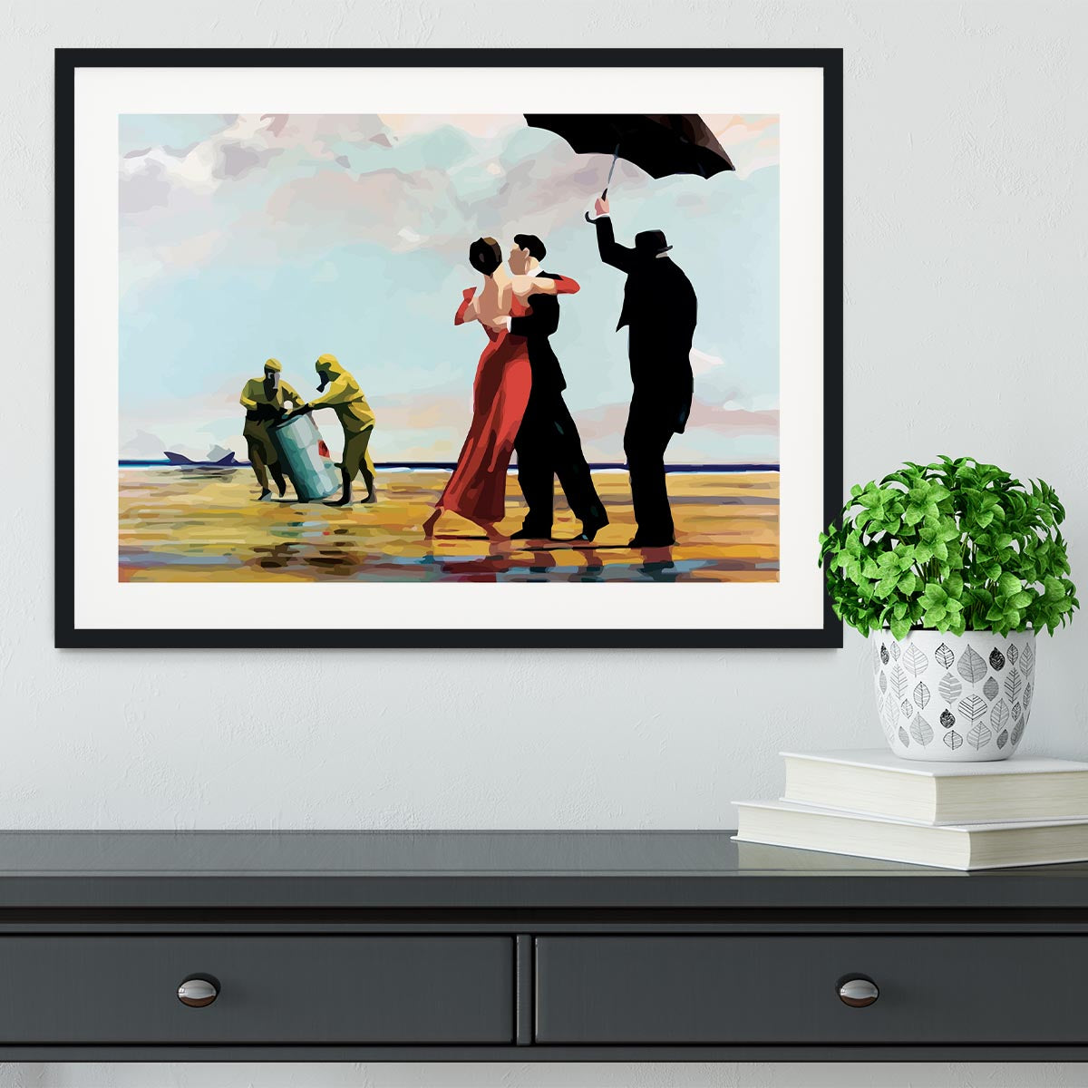 Banksy Toxic Beach Framed Print - Canvas Art Rocks - 1