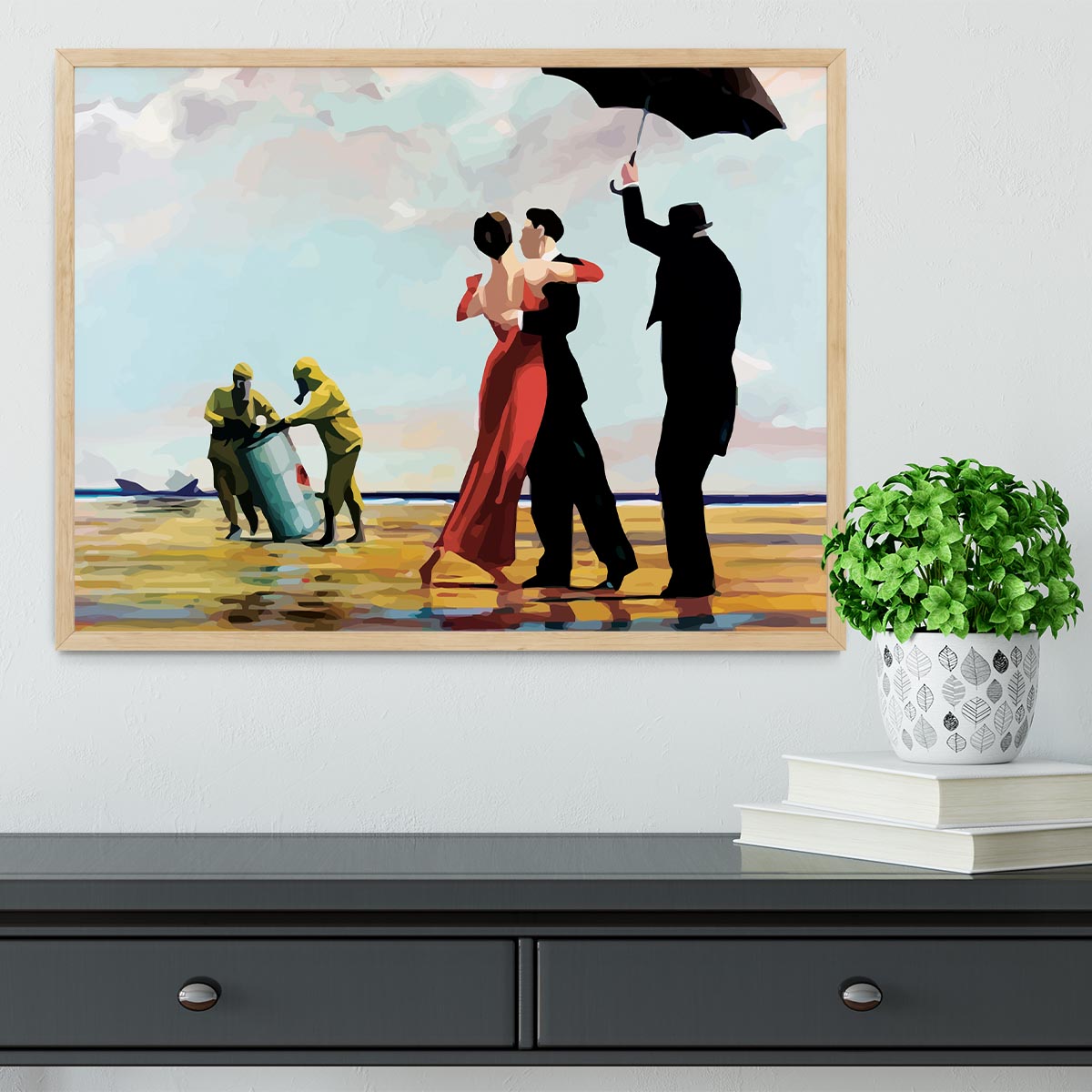 Banksy Toxic Beach Framed Print - Canvas Art Rocks - 4