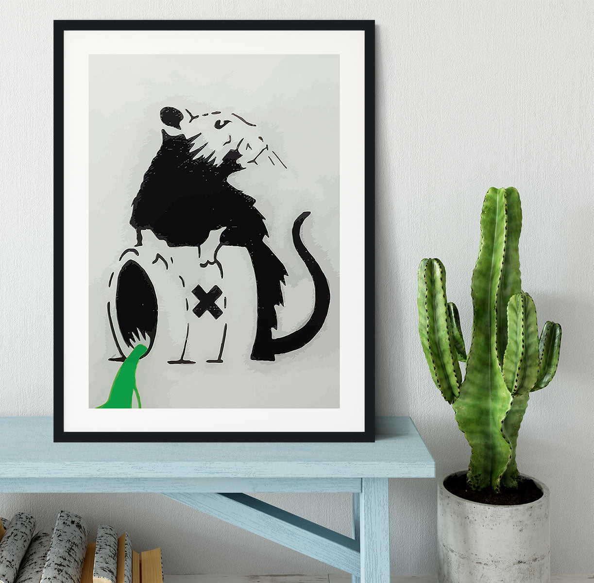 Banksy Toxic Rat Framed Print - Canvas Art Rocks - 1