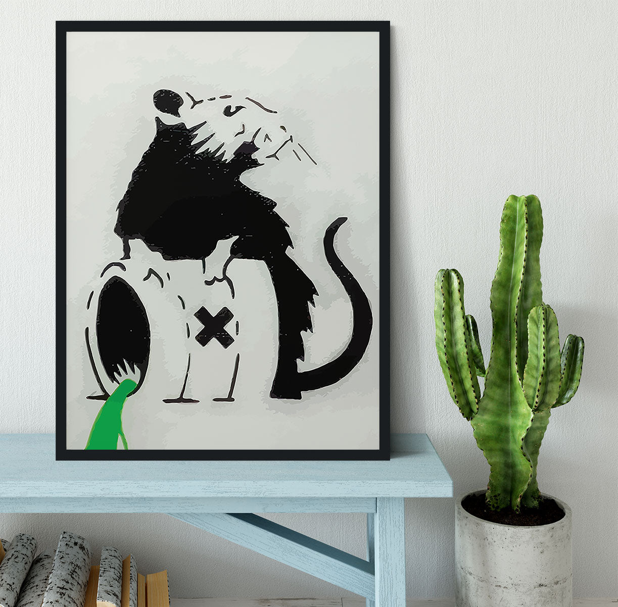 Banksy Toxic Rat Framed Print - Canvas Art Rocks - 2