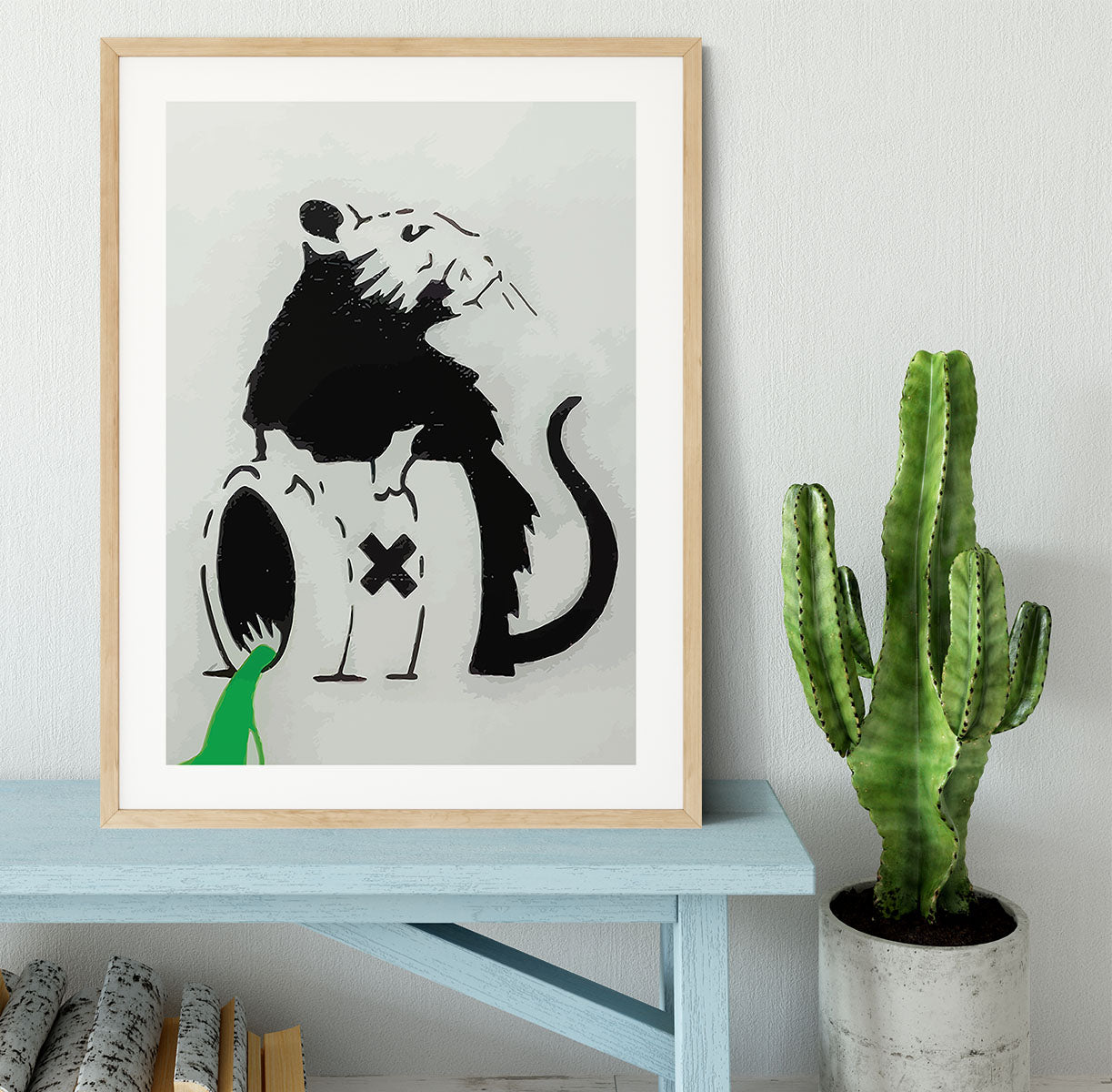 Banksy Toxic Rat Framed Print - Canvas Art Rocks - 3