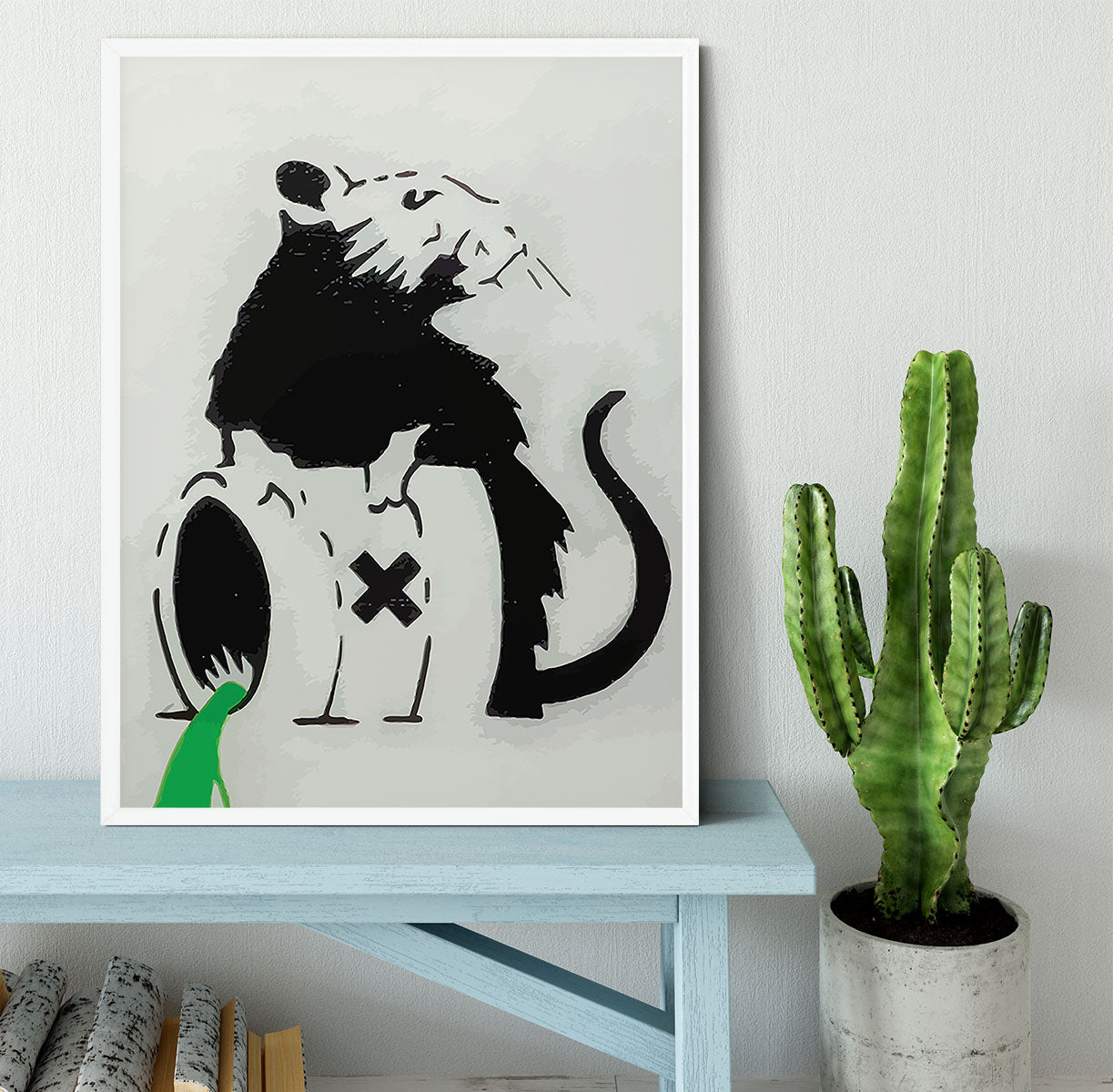 Banksy Toxic Rat Framed Print - Canvas Art Rocks -6