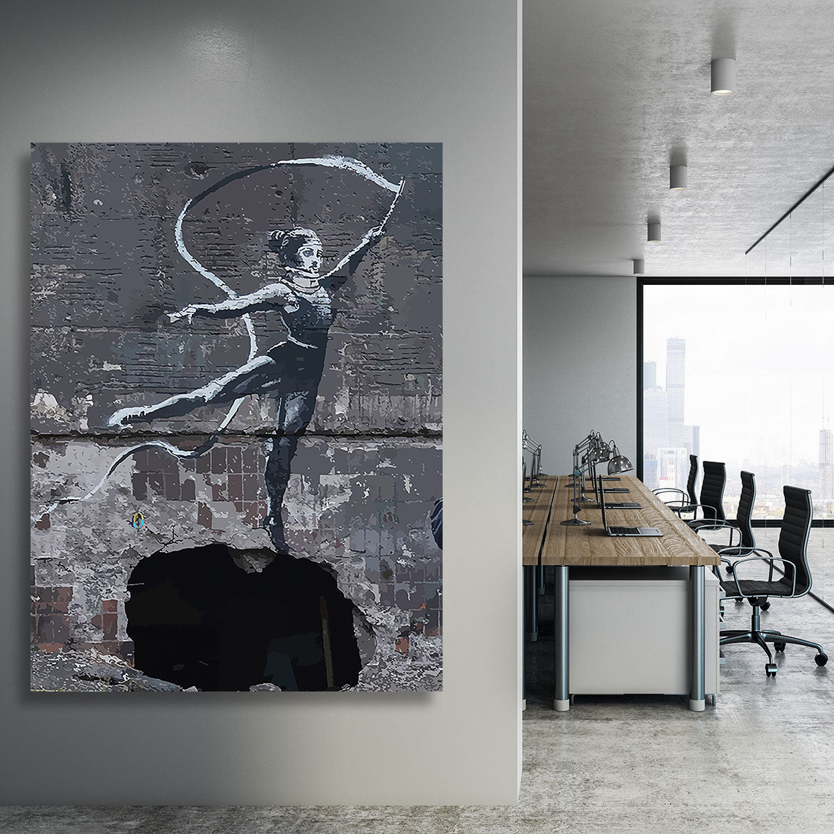 Banksy Ukraine Irpin Gymnast Canvas Print or Poster - Canvas Art Rocks - 3