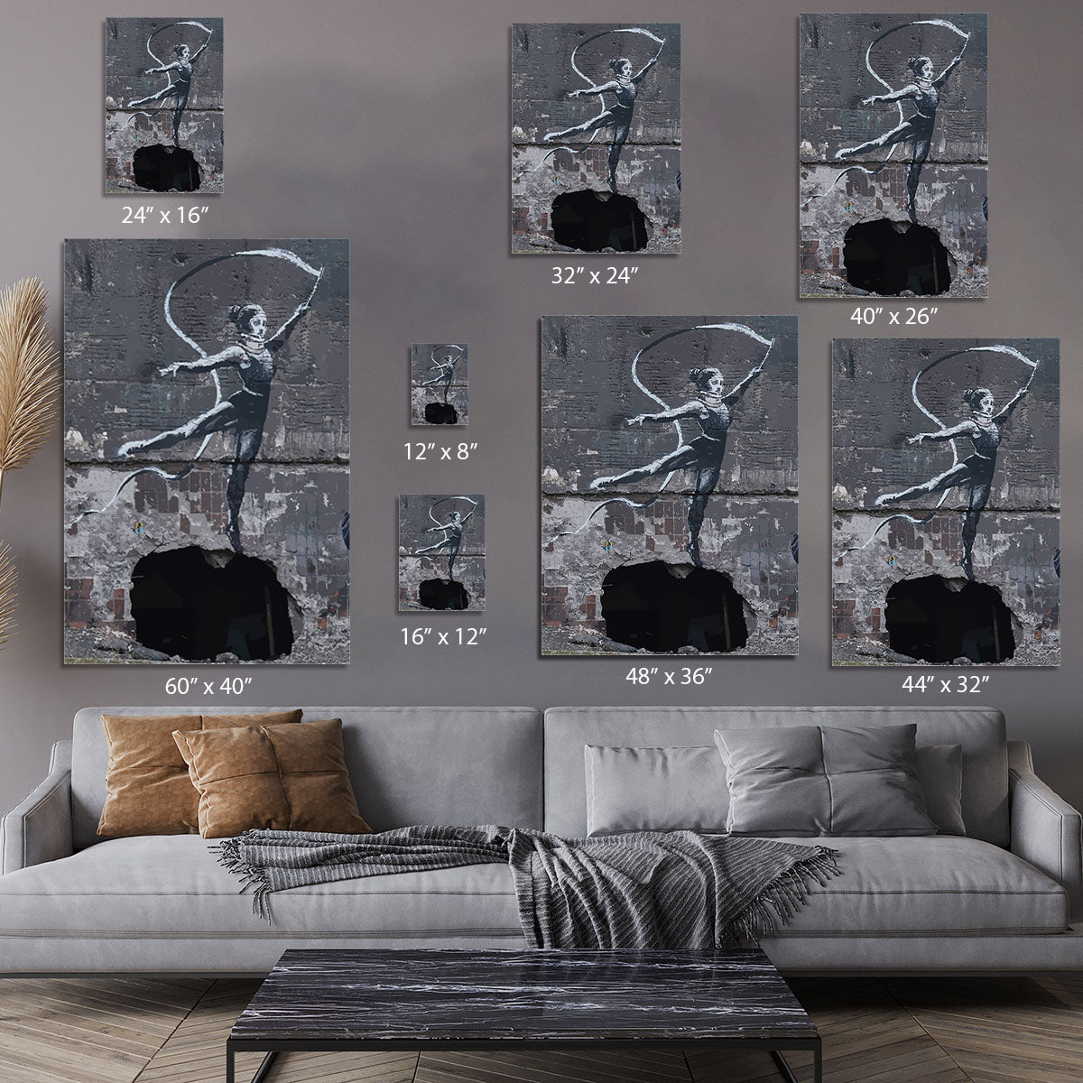 Banksy Ukraine Irpin Gymnast Canvas Print or Poster - Canvas Art Rocks - 7