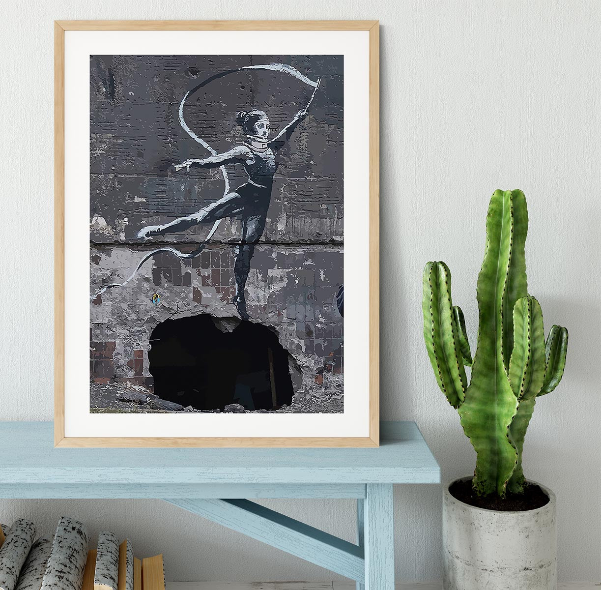 Banksy Ukraine Irpin Gymnast Framed Print - Canvas Art Rocks - 3