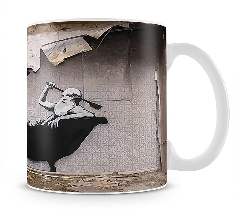 Banksy Ukraine Man In Bath Mug - Canvas Art Rocks - 1