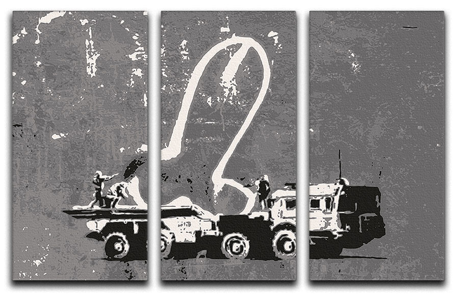Banksy Ukraine Penis Missile 3 Split Panel Canvas Print - Canvas Art Rocks - 1