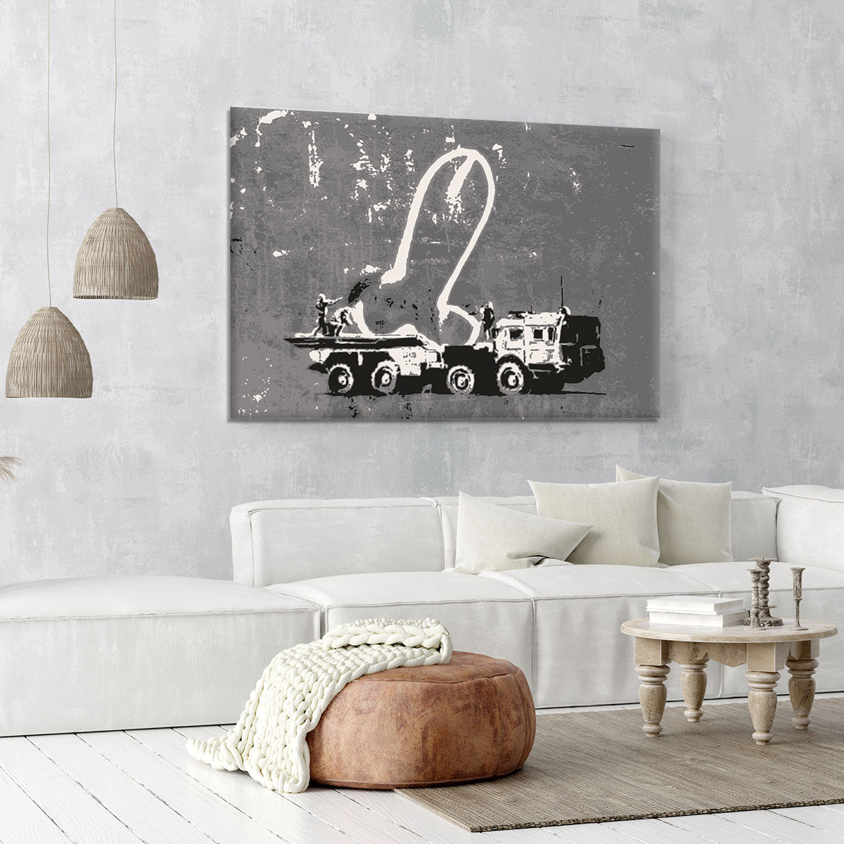 Banksy Ukraine Penis Missile Canvas Print or Poster - Canvas Art Rocks - 6
