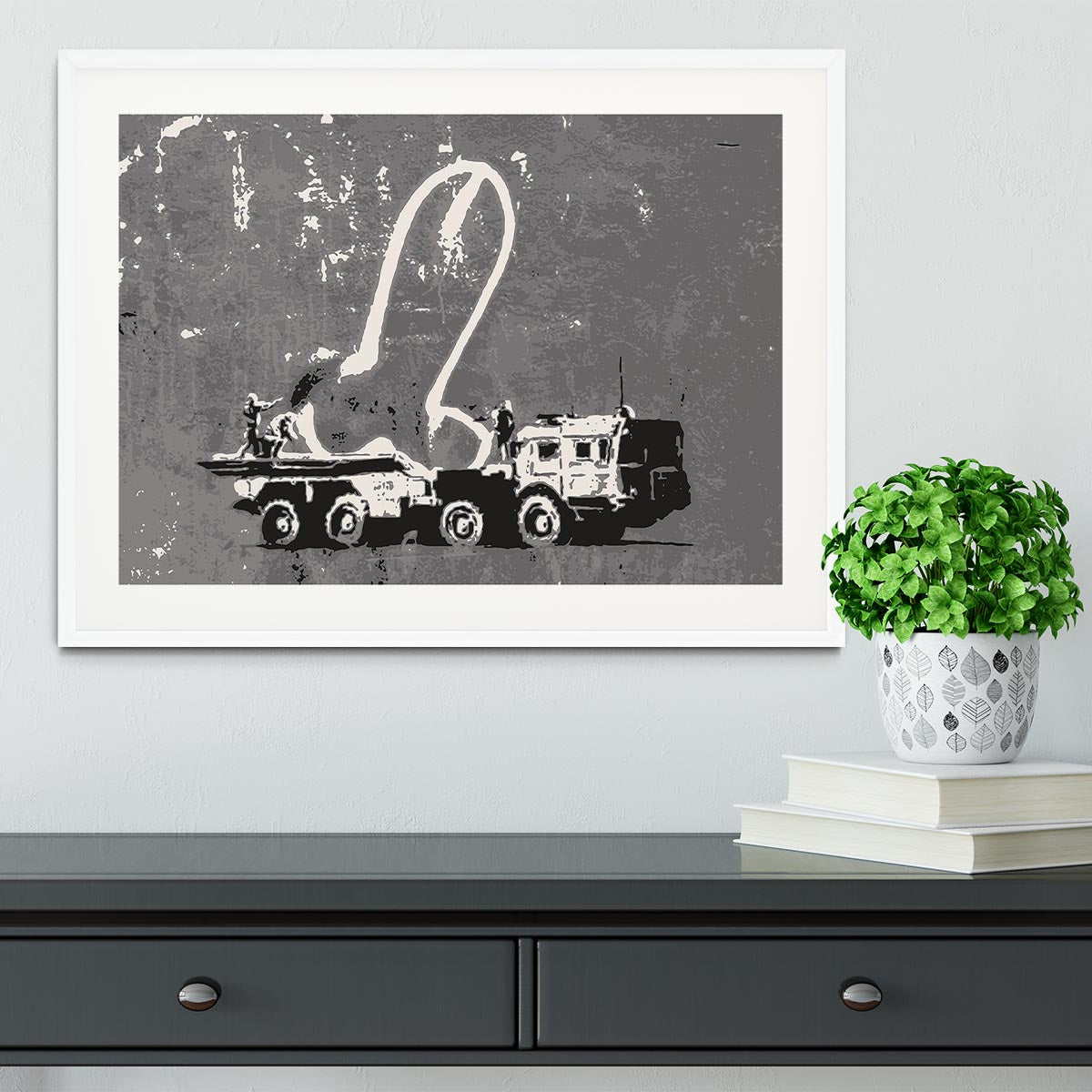 Banksy Ukraine Penis Missile Framed Print - Canvas Art Rocks - 5