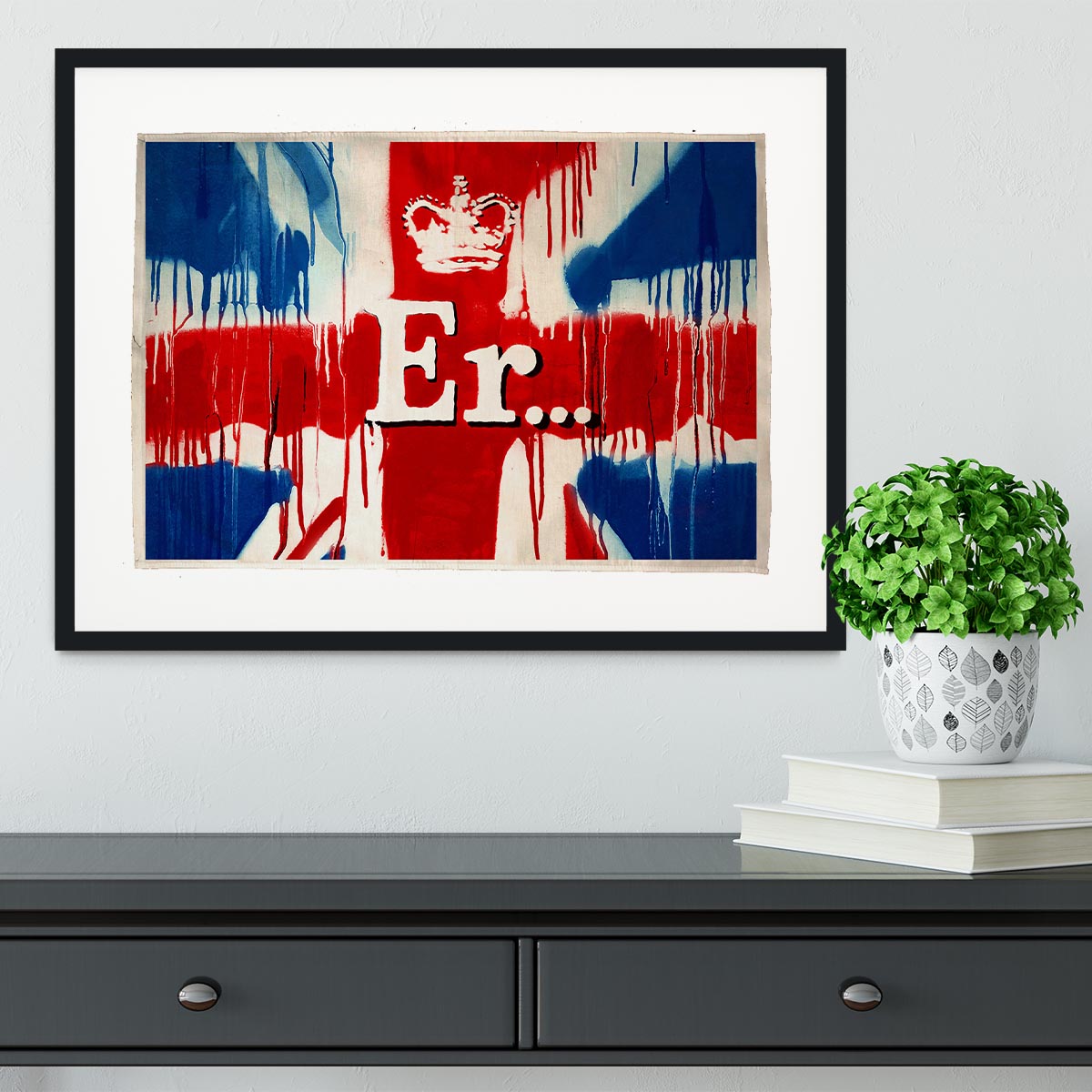 Banksy Union Jack ER Framed Print