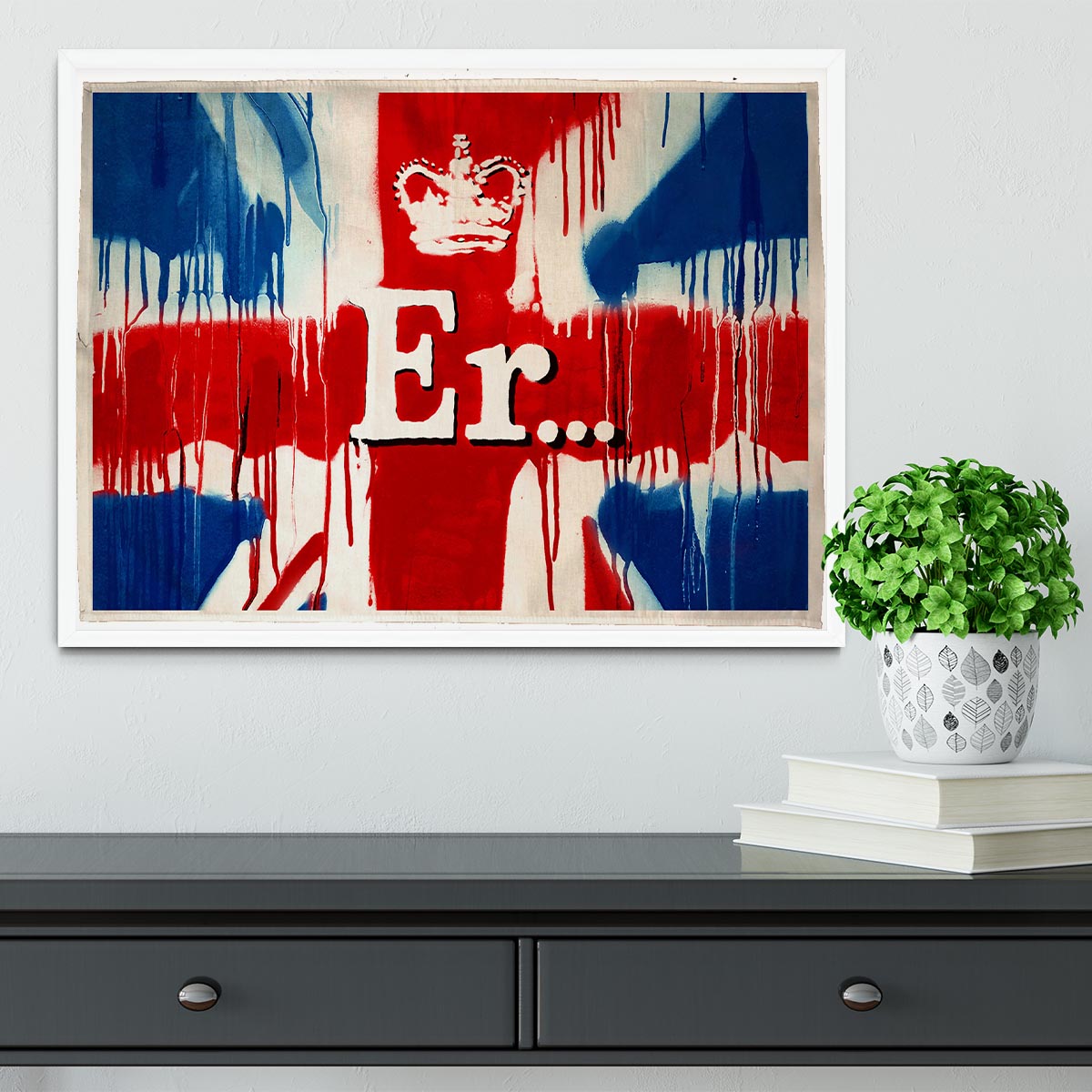 Banksy Union Jack ER Framed Print