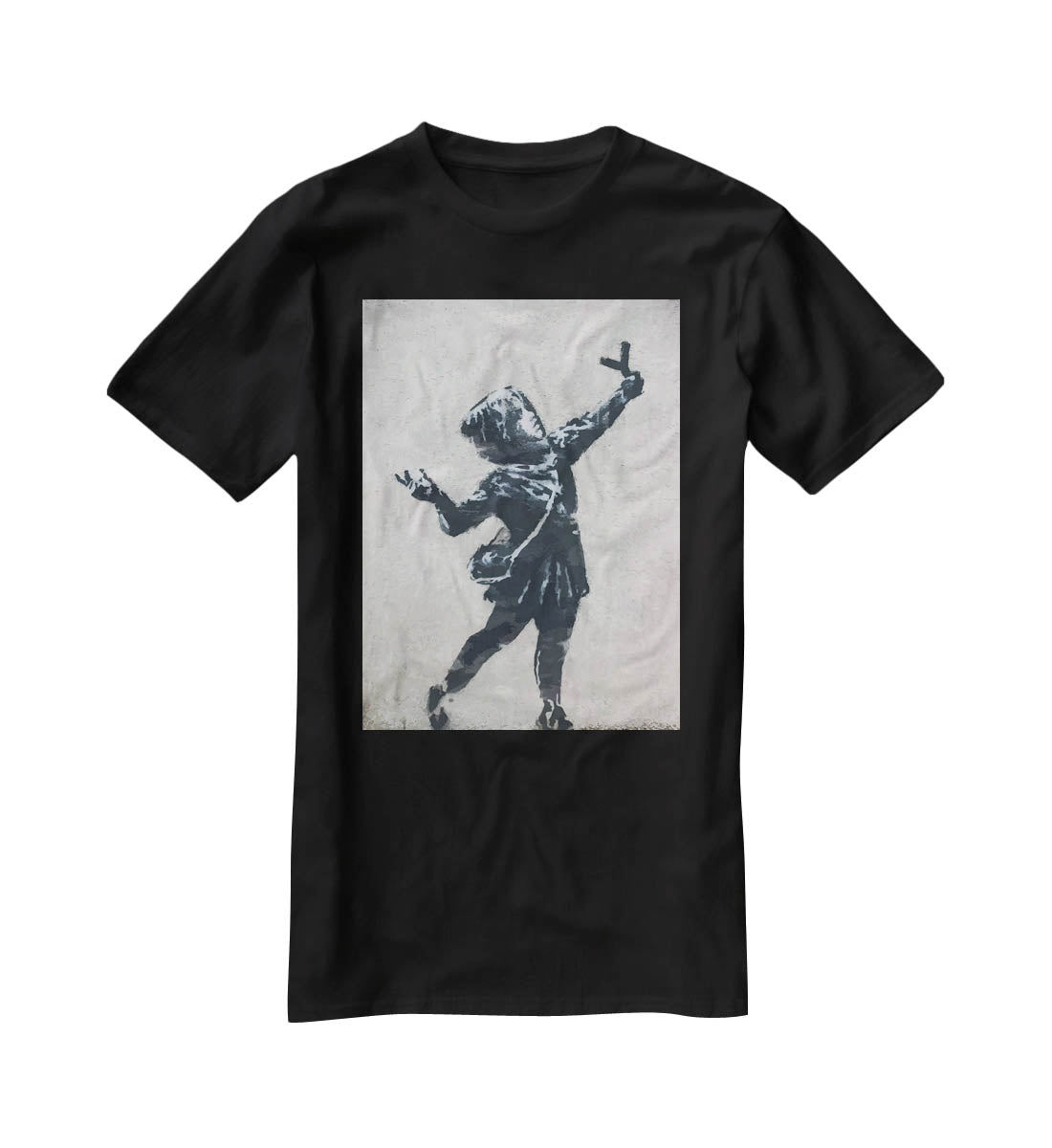 Banksy Valentines Day Marsh Lane T-Shirt - Canvas Art Rocks - 1