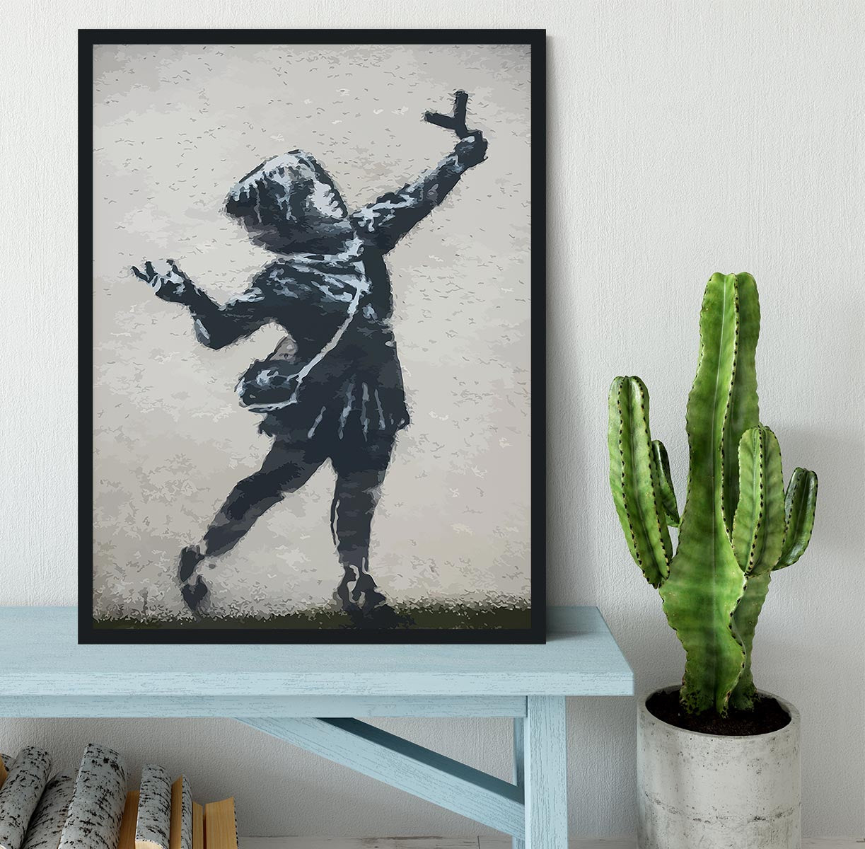 Banksy Valentines Day Marsh Lane Framed Print - Canvas Art Rocks - 2
