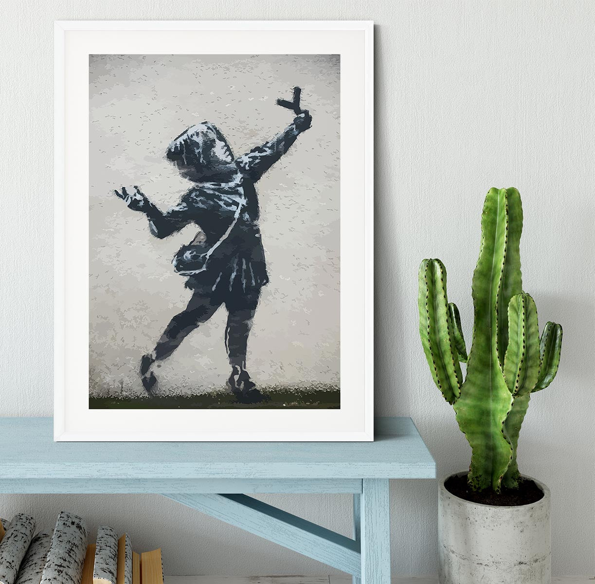 Banksy Valentines Day Marsh Lane Framed Print - Canvas Art Rocks - 5