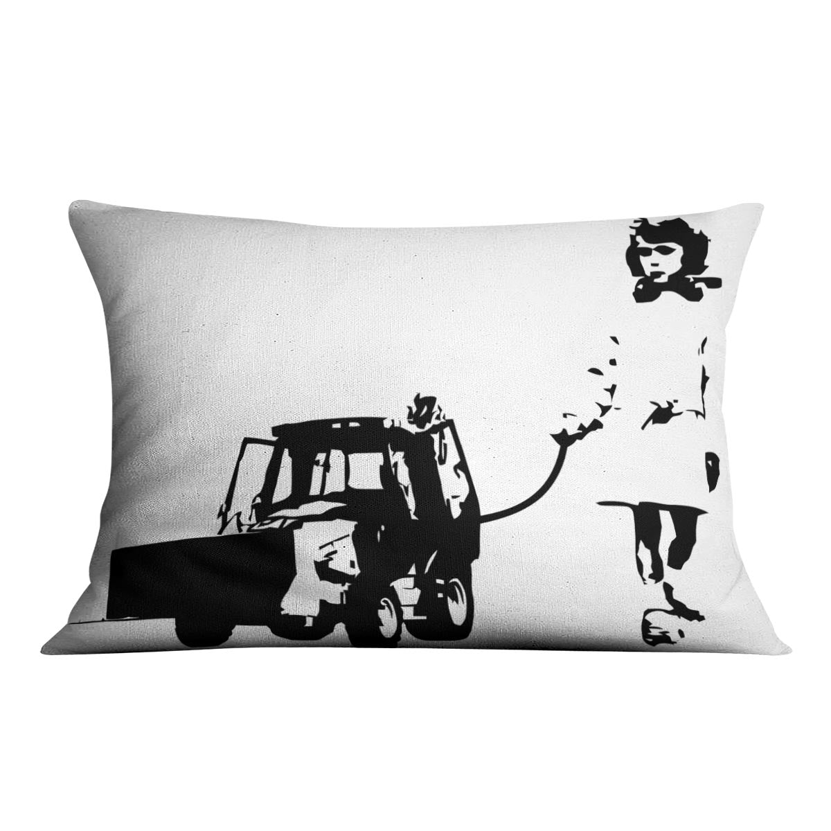 Banksy Walking The Cat Cushion