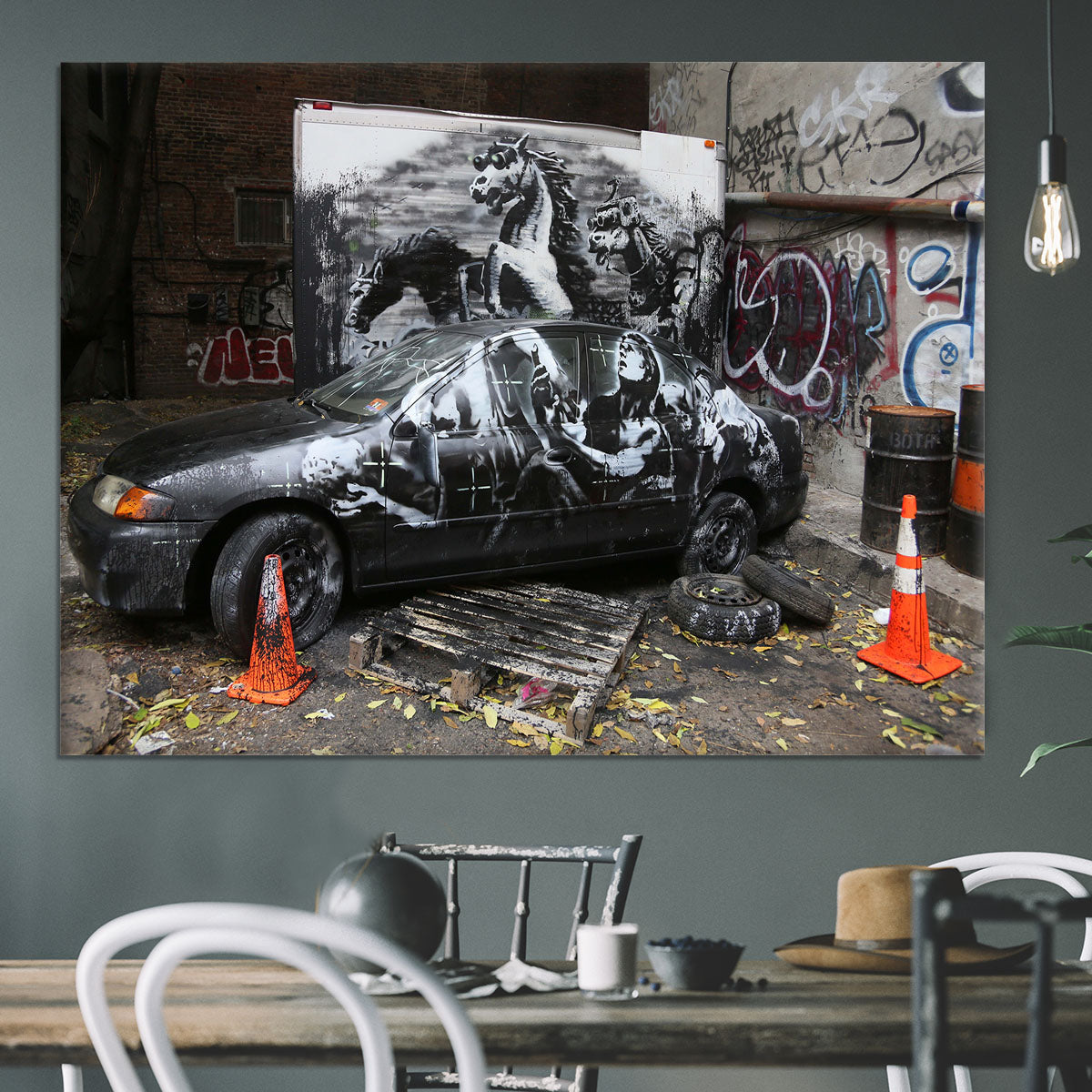 Banksy War Horse Canvas Print or Poster - Canvas Art Rocks - 3