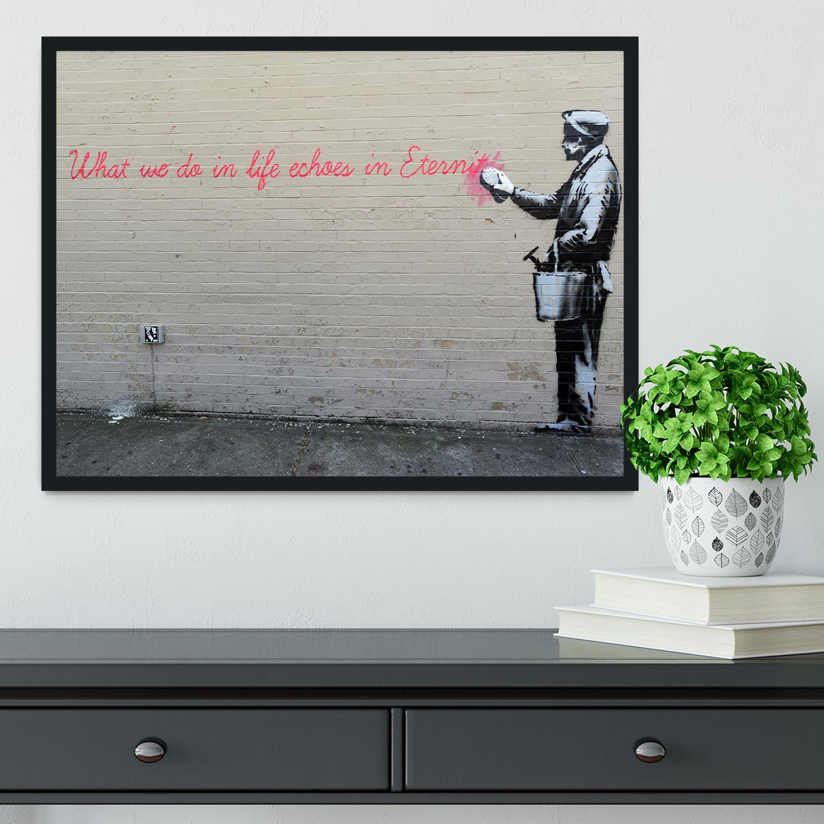Banksy What We Do In Life Framed Print - Canvas Art Rocks - 2