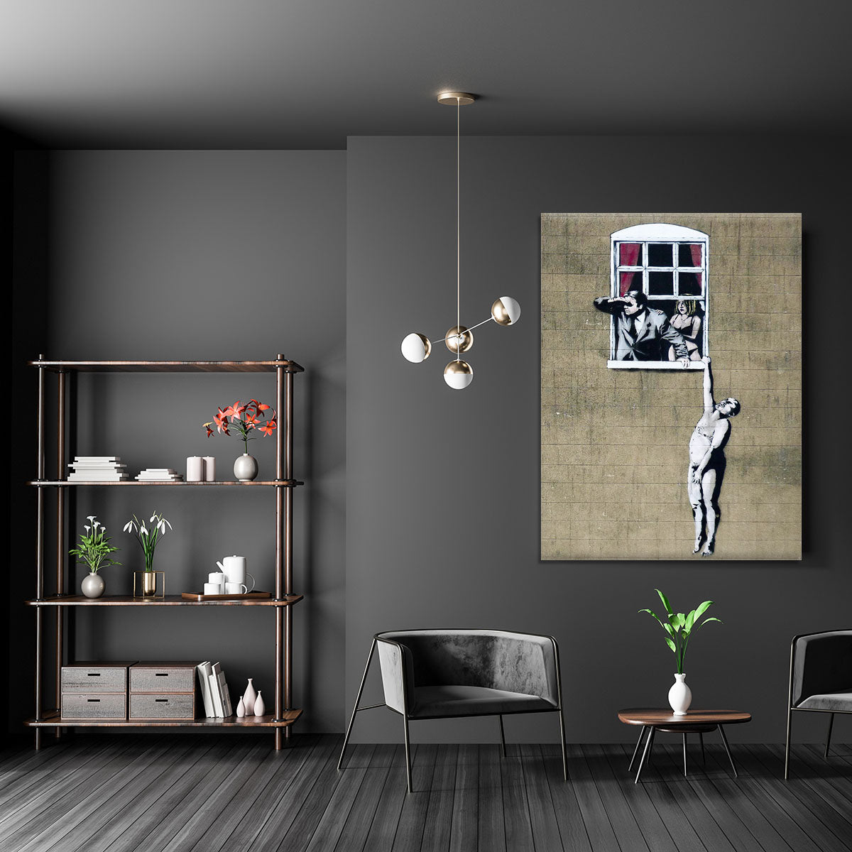 Banksy Window Lovers Canvas Print or Poster - Canvas Art Rocks - 5
