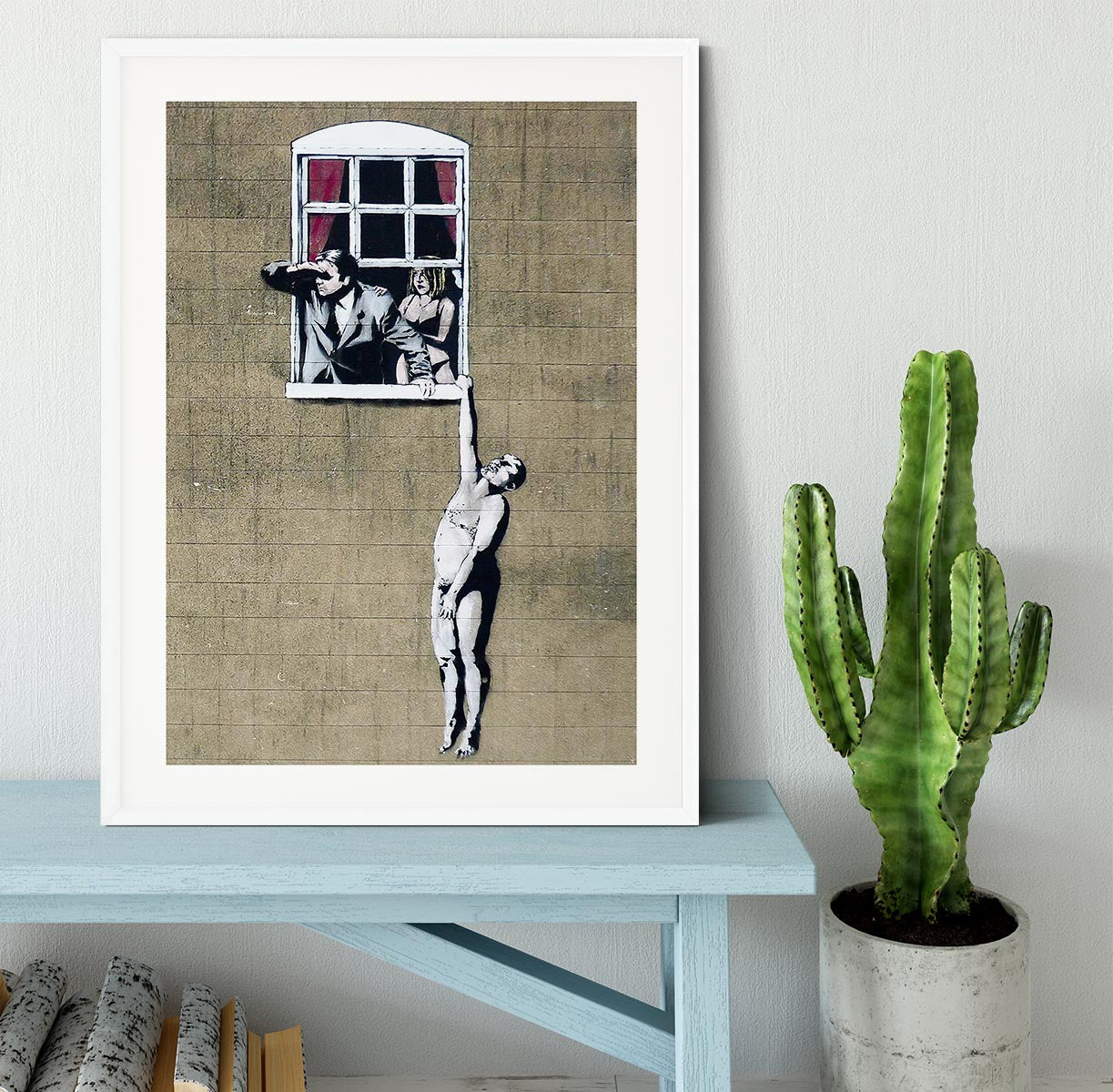 Banksy Window Lovers Framed Print - Canvas Art Rocks - 5