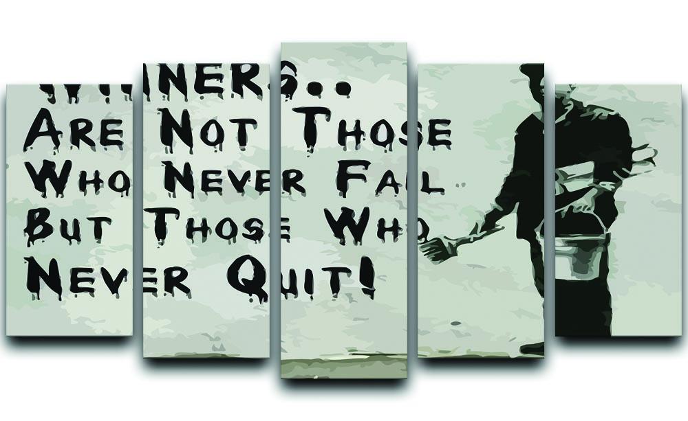 Banksy Winners Are Not 5 Split Panel Canvas  - Canvas Art Rocks - 1