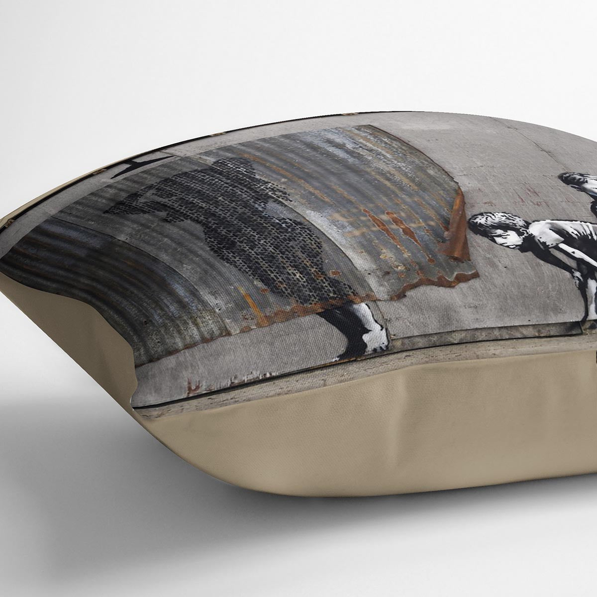 Banksy Woman In Shower Cushion